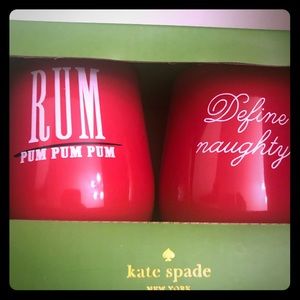 2 Kate spade stemless wine glasses. Never used!